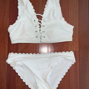 White Scalloped Bikini